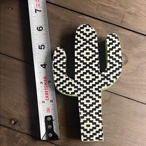Craft Black and White Patterned Cactus Decor